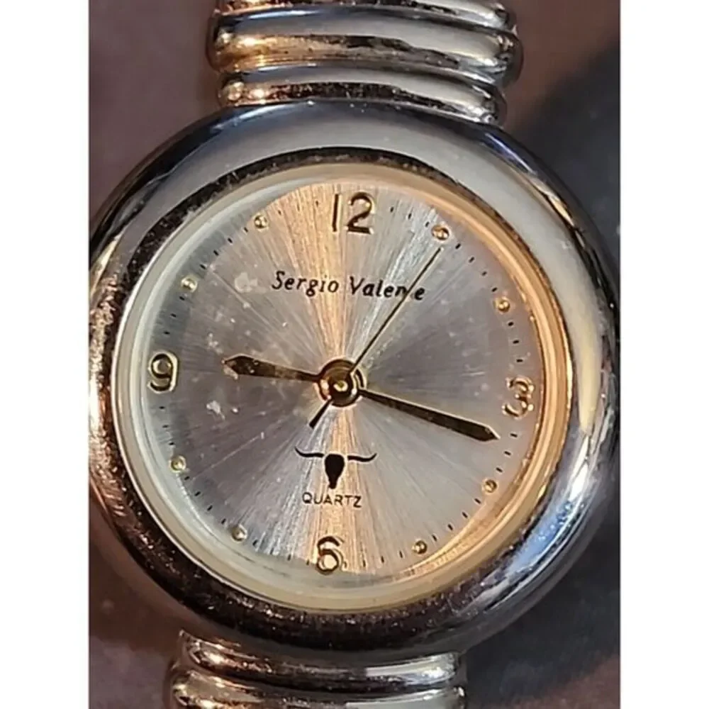 Unisex‎ Gold Tone Sergio Valente Analog Watch